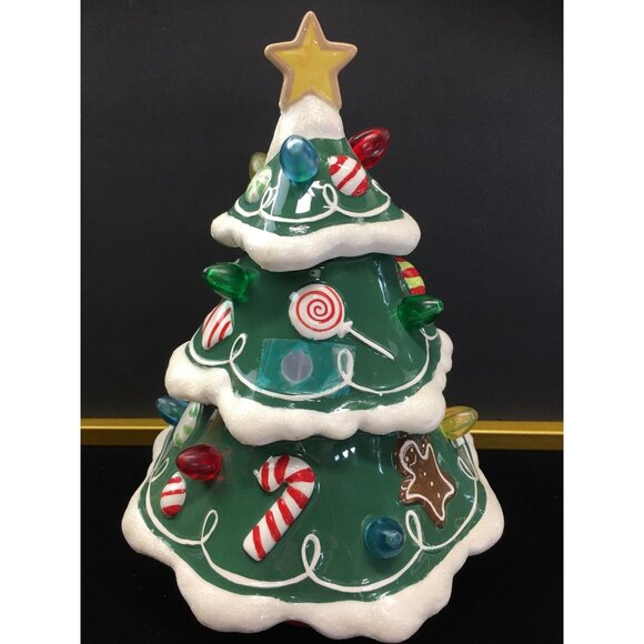 Hallmark Musical Lighted Rotating Gumdrop Christmas Tree Ceramic - Tested! - Picture 4 of 10